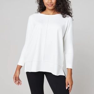 SPANX Perfect Length Top, Dolman 3/4 Sleeve white size 1X